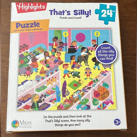 Highlights That’s Silly Puzzle and Count! 24 Piece Kid Puzzle, Brand New Puzzle - Picture 2 of 3